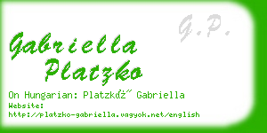 gabriella platzko business card